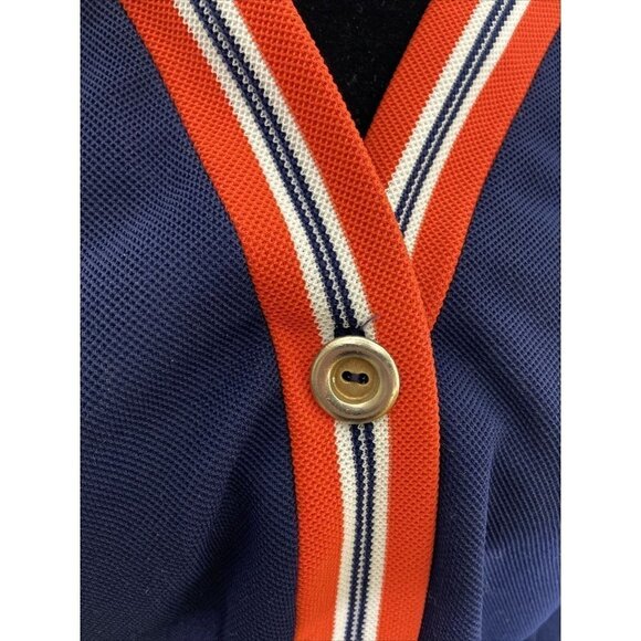 Vintage Butte Knit M/L Long Cardigan Dacron Polyester Gogo A Line Dress Mod 60s - Picture 3 of 6